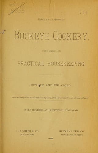 Cover of Buckeye cookery