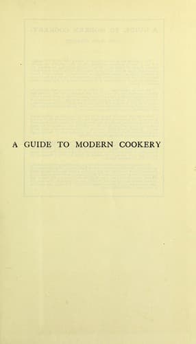 Cover of A guide to modern cookery