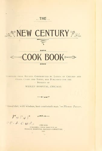 Cover of The New century cook book