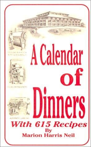 Cover of A calendar of dinners, with 615 recipes