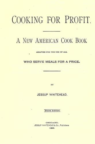 Cover of Cooking for profit