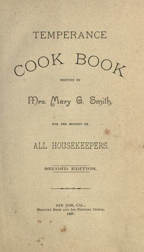 Cover of Temperance cook book