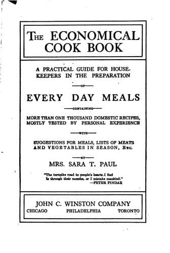 Cover of The economical cook book