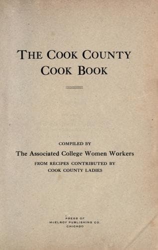 Cover of The Cook County cook book