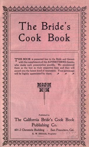 Cover of The bride's cook book