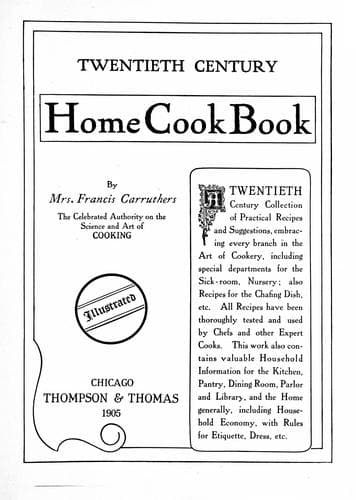 Cover of Twentieth century home cook book