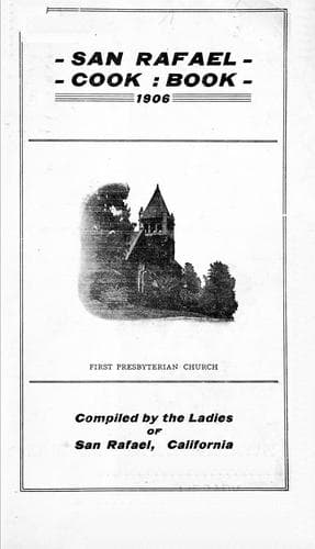 Cover of San Rafael cook book, 1906
