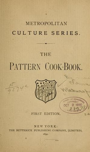 Cover of The Pattern cook-book