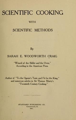 Cover of Scientific cooking with scientific methods