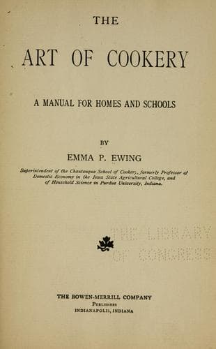 Cover of The art of cookery
