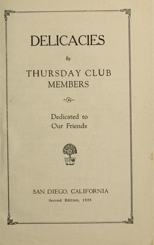 Cover of Delicacies
