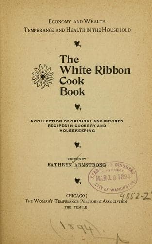 Cover of The white ribbon cook book