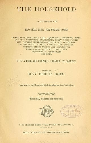 Cover of The household (of the Detroit free press)