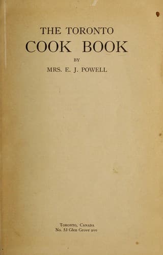 Cover of The Toronto Cook Book