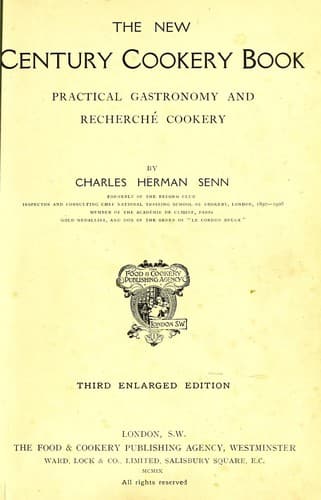 Cover of The new century cookery book