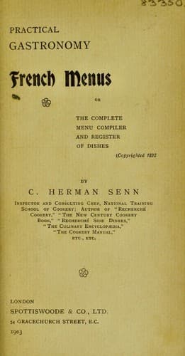 Cover of Practical gastronomy