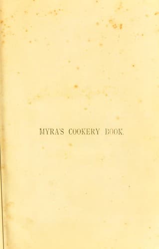 Cover of Myra's cookery book