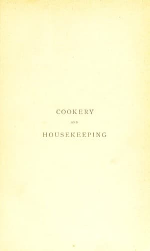 Cover of Cookery and housekeeping
