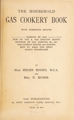 Cover of The household gas cookery book