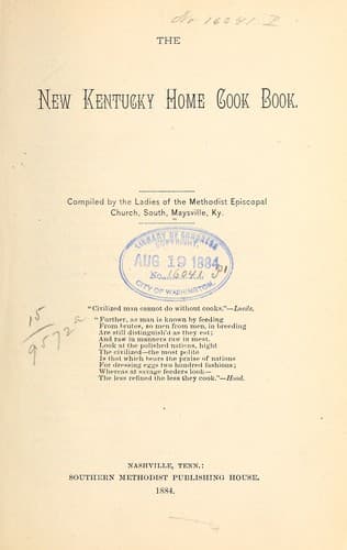 Cover of The new Kentucky home cook book