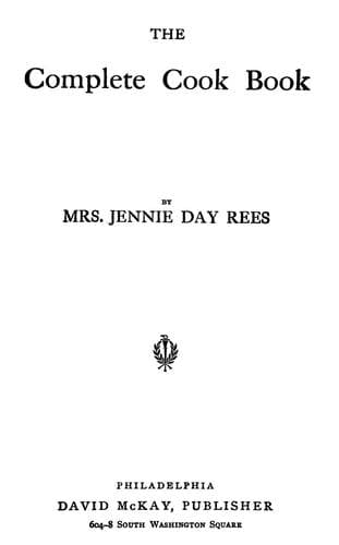 Cover of The complete cook book