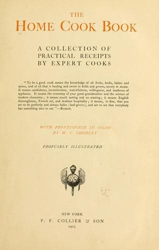 Cover of The home cook book